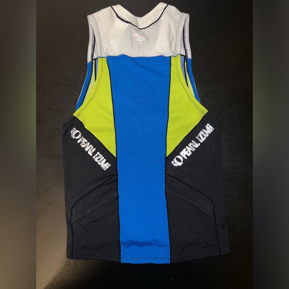 Pearl Izumi Elite Tri Sleeveless Jersey M Singlet Blue Women’s Cycling 1/2 Zip - Picture 2 of 6